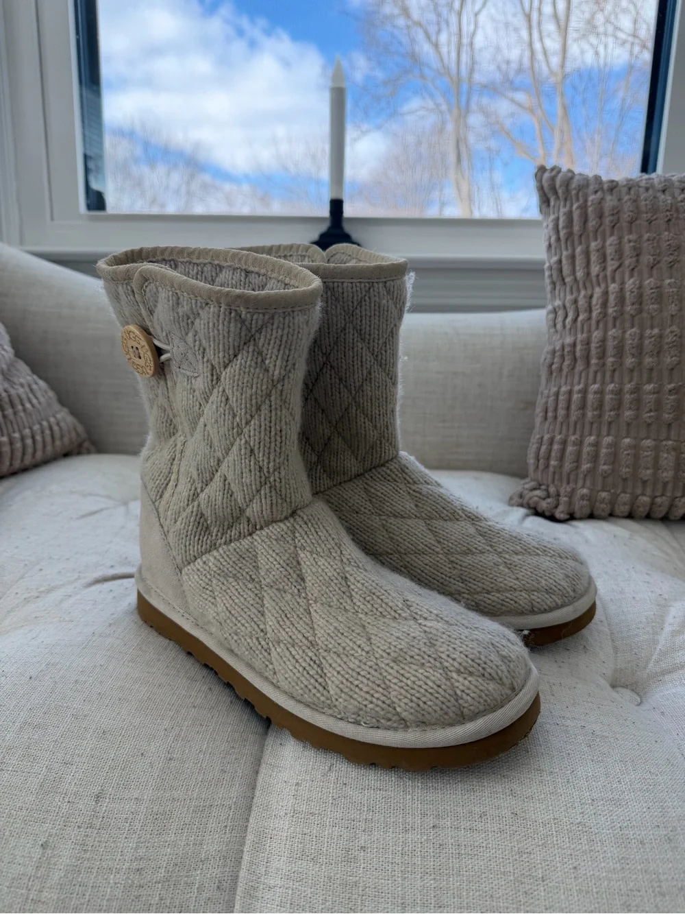 Classic Quilted Women’s UGG Boot - ivory